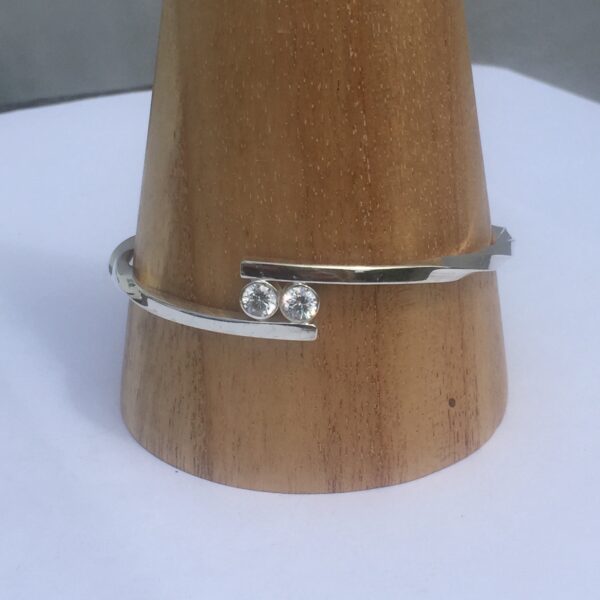 Two stone twisted Bangle