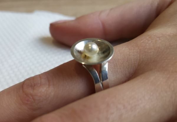 Freshwater Pearl disc ring - Image 4